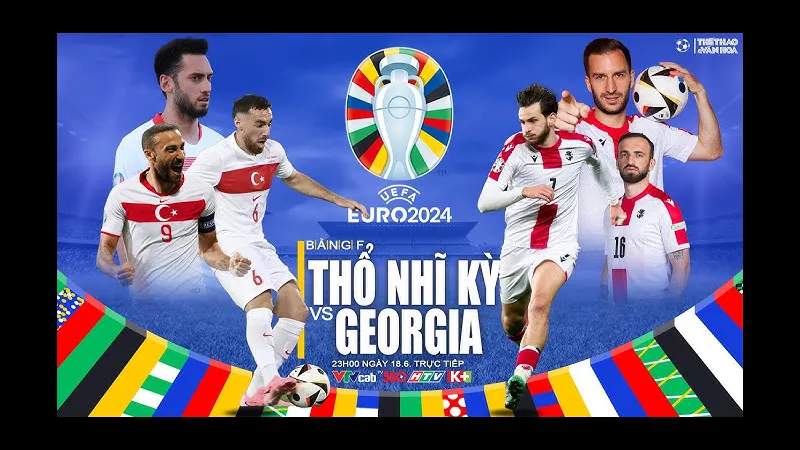 Cầu thủ Thổ Nhĩ Kỳ vượt qua cầu thủ Georgia với tốc độ nhanh trên sân cỏ